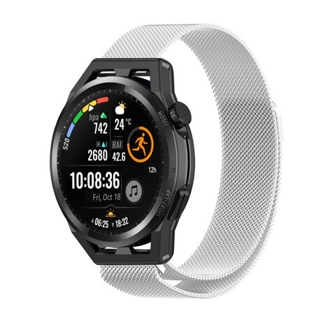 Strap-it® Strap-it Huawei Watch GT Milanese band (zilver)