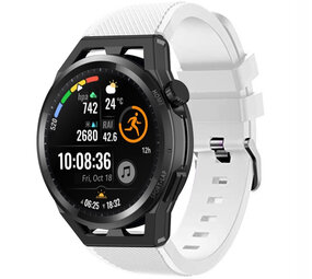 Strap-it® Huawei Watch GT siliconen bandje (wit)