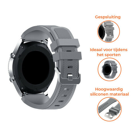 Strap-it® Strap-it Huawei Watch GT siliconen bandje (grijs)
