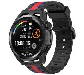 Strap-it® Huawei Watch GT Special Edition band (zwart/rood) Strap-it® Huawei Watch GT Special Edition band (zwart/rood)