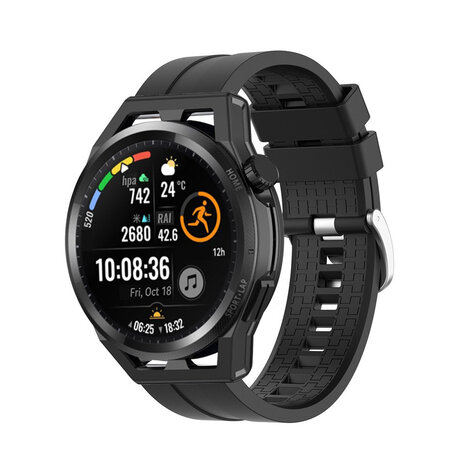 Strap-it® Strap-it Huawei Watch GT extreme silicone band (zwart)