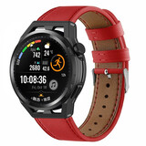 Strap-it® Huawei Watch GT leren bandje (rood)