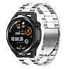 Strap-it® Strap-it Huawei Watch GT stalen band (zilver/wit) Strap-it® Strap-it Huawei Watch GT stalen band (zilver/wit)