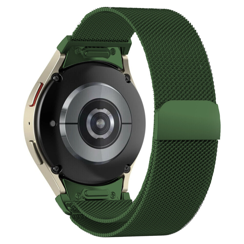 Strap-it® Strap-it Samsung Galaxy Watch 6 Classic 47mm 'One push' Milanese band (groen)