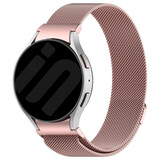 Strap-it® Samsung Galaxy Watch 4 Classic 46mm 'One push' Milanese band (roze)