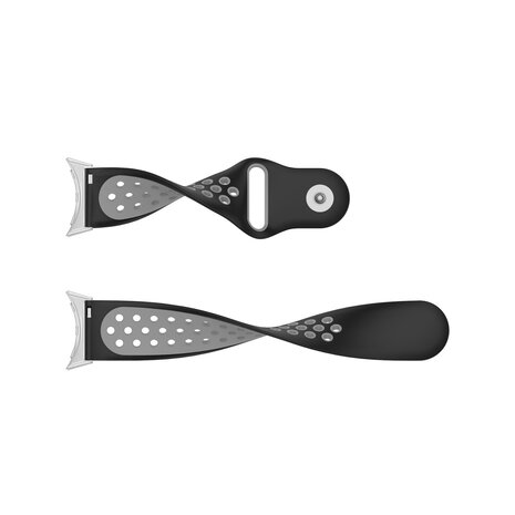 Strap-it® Strap-it Google Pixel Watch 1/2 sport bandje (zwart/grijs)