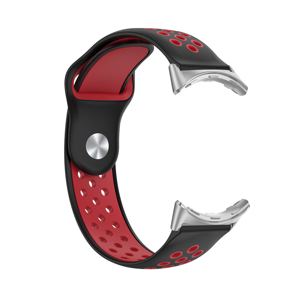 Strap-it® Strap-it Google Pixel Watch 1/2 sport bandje (zwart/rood)