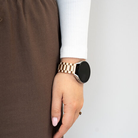 Bandz Bandz Samsung Gear Sport stalen band 'Classic' (roségoud)