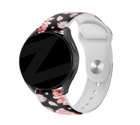 Bandz Bandz Amazfit GTS 4 siliconen band 'Flowers'