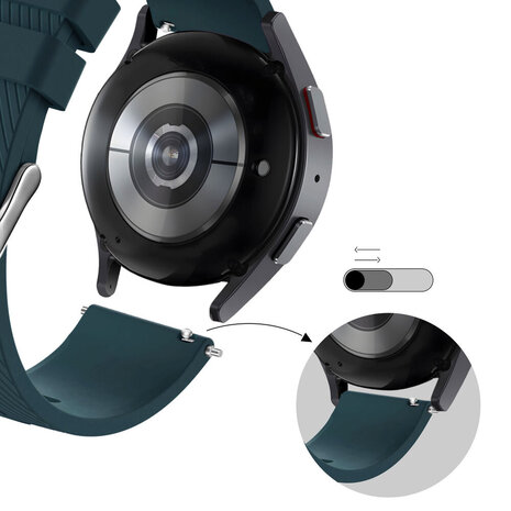 Bandz Bandz Amazfit GTS 4 siliconen band 'Deluxe' (donkergroen)