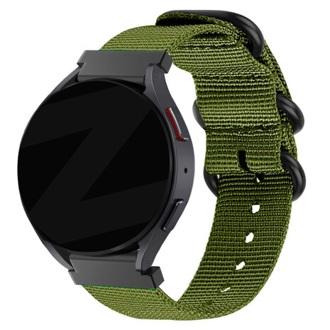 Bandz Bandz Amazfit Bip 3 nylon band met gesp (groen)