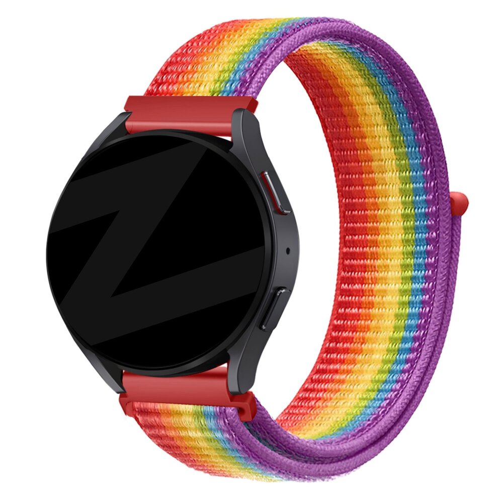 Bandz Bandz Amazfit Bip 3 nylon loop band (regenboog)