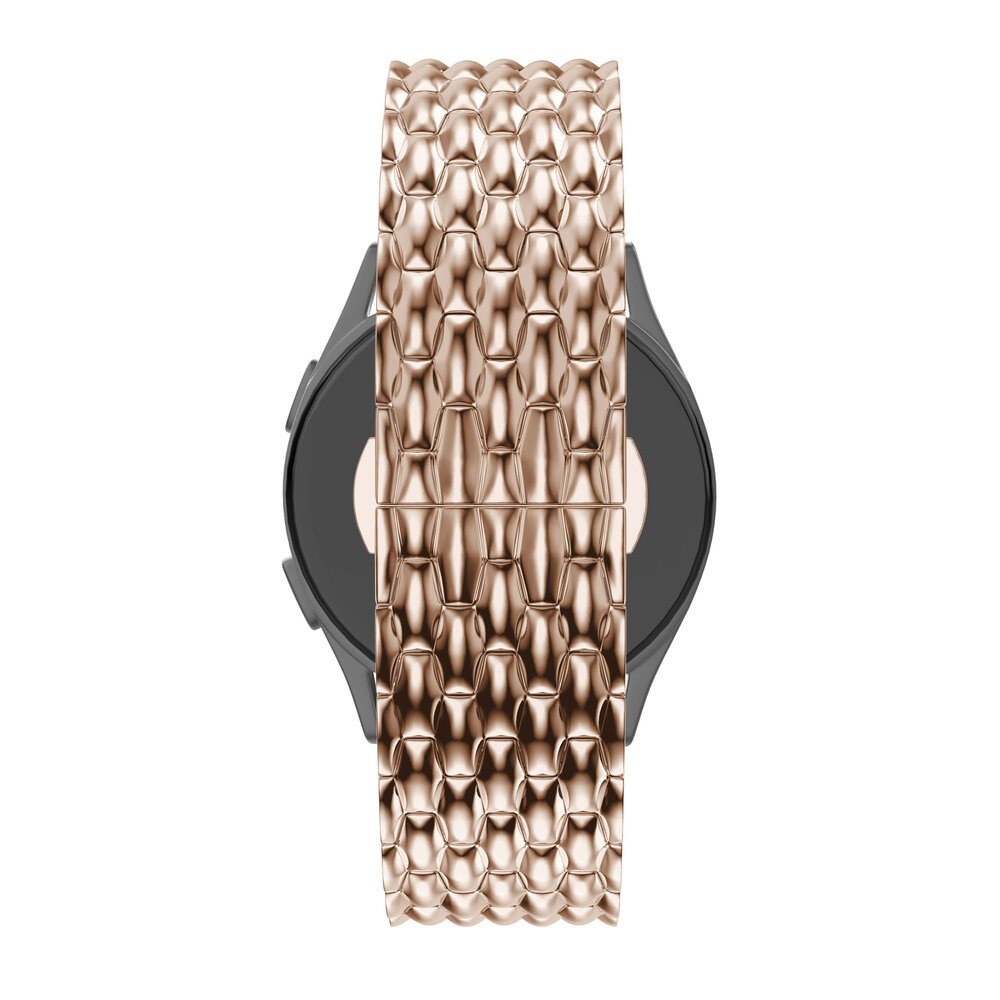 Bandz Bandz Amazfit Bip 3 stalen band 'Dragon' (rosé goud)