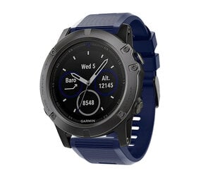 Strap-it® Garmin Epix Pro (Gen 2) 51mm siliconen bandje (donkerblauw)