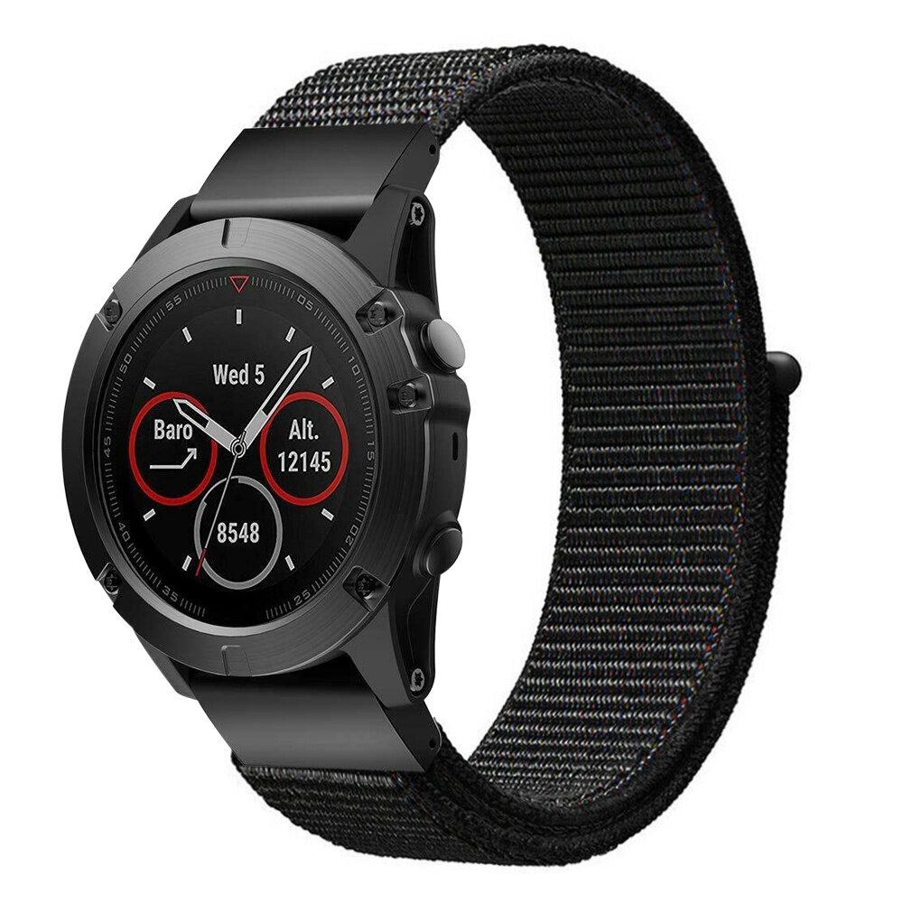 Strap-it® Strap-it Garmin Epix Pro (Gen 2) 42mm nylon band (zwart)