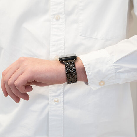 Bandz Bandz Apple Watch stalen band 'Dragon' (zwart)