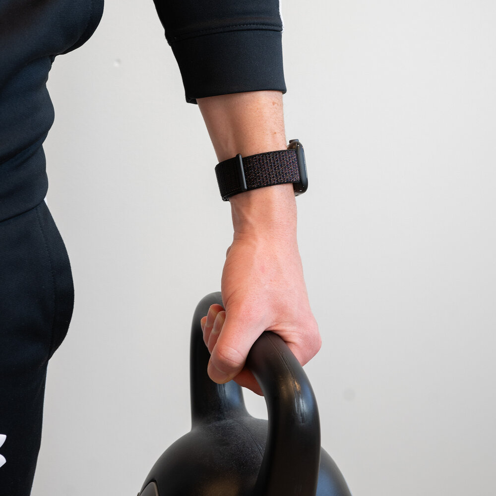 Bandz Bandz Apple Watch Nylon loop band (zwart mix)