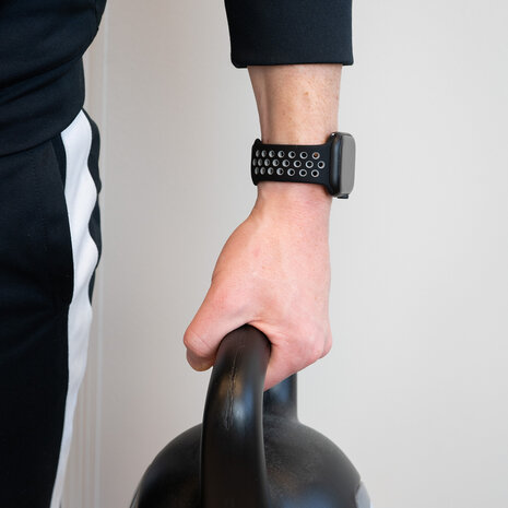 Bandz Bandz Apple Watch Dual Snap sport band (zwart/grijs)