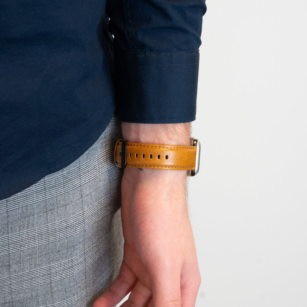 Bandz Bandz Apple Watch genuine leren band (bruin) Bandz Bandz Apple Watch genuine leren band (bruin)