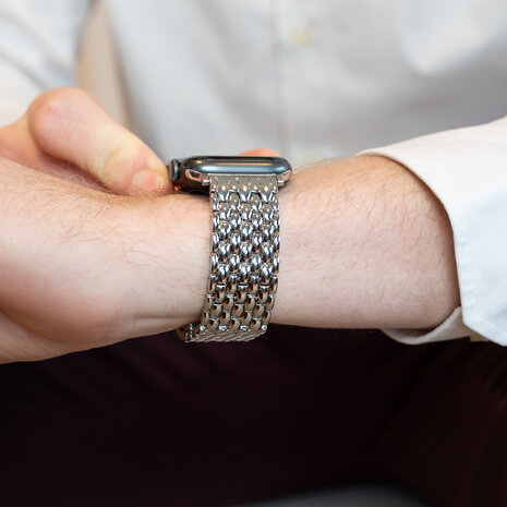 Bandz Bandz Apple Watch stalen band 'Dragon' (zilver)