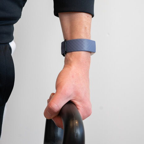 Bandz Bandz Fitbit Charge 4 siliconen band 'Classic' (grijsblauw)