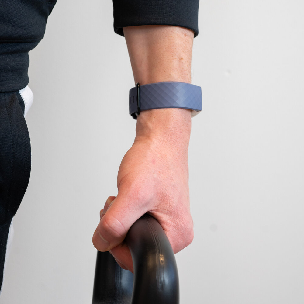 Bandz Bandz Fitbit Charge 3 siliconen band 'Classic' (grijsblauw)