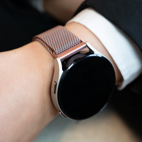 Bandz Bandz Samsung Galaxy Watch 42mm Milanese loop band (roségoud) Bandz Bandz Samsung Galaxy Watch 42mm Milanese loop band (roségoud)