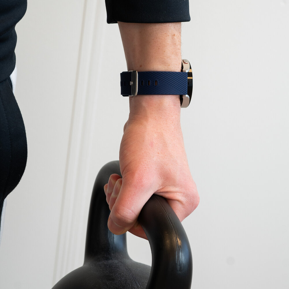 Bandz Bandz Xiaomi Amazfit GTS siliconen band 'Deluxe' (donkerblauw)