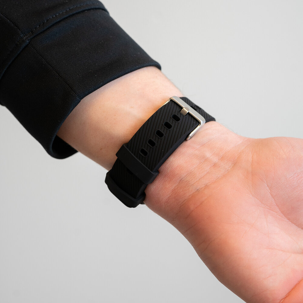 Bandz Bandz Samsung Galaxy Watch 5 Pro siliconen band 'Deluxe' (zwart)