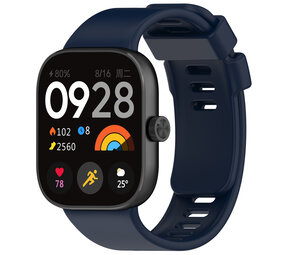 Strap-it® Redmi Watch 4 siliconen bandje (donkerblauw)