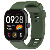 Strap-it® Redmi Watch 4 siliconen bandje (donkergroen)