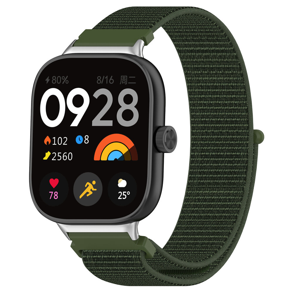 Strap-it® Strap-it Redmi Watch 4 nylon band (legergroen)