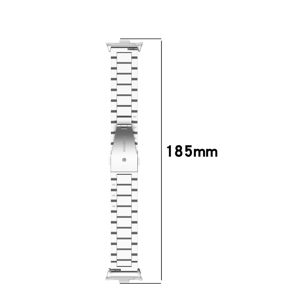 Strap-it® Strap-it Redmi Watch 4 stalen band (zilver) Strap-it® Strap-it Redmi Watch 4 stalen band (zilver)