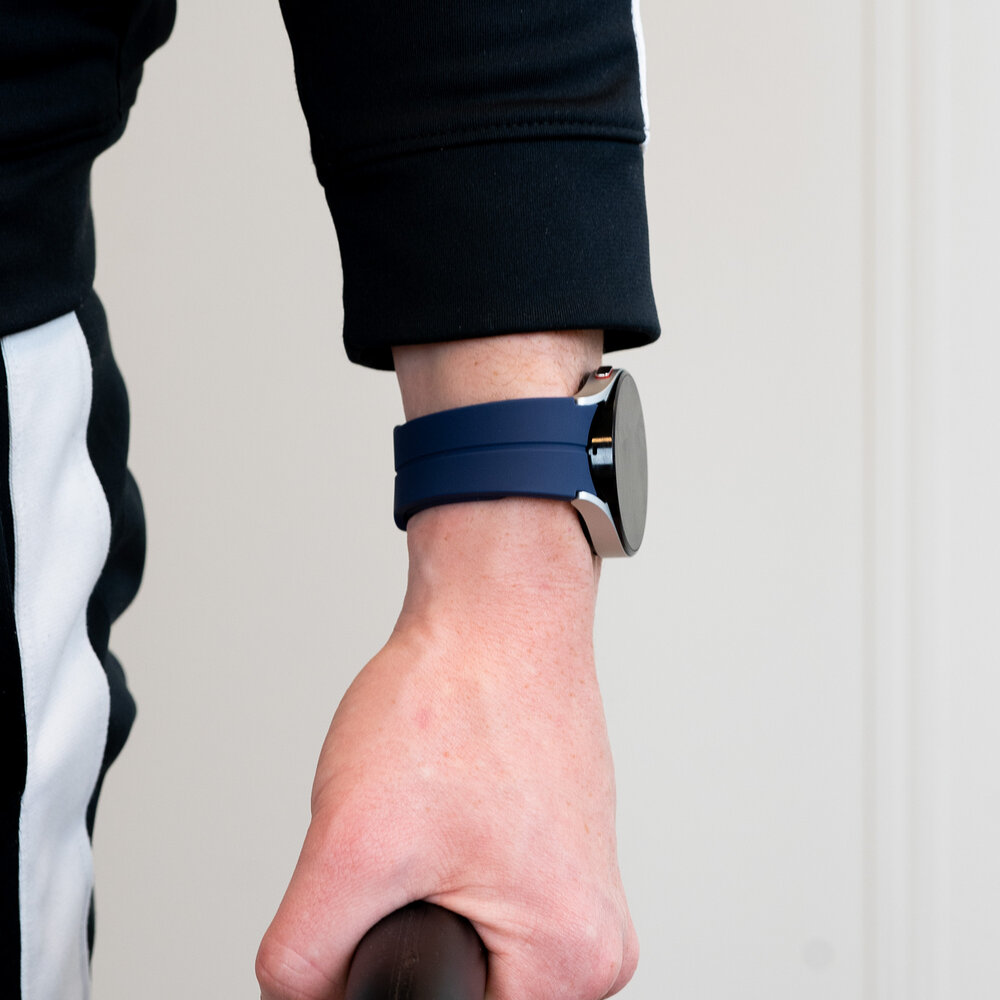 Bandz Bandz Samsung Galaxy Watch 6 - 40mm siliconen band 'Extreme' (donkerblauw)