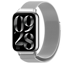 Strap-it® Redmi Watch 4 Milanese band (zilver) Strap-it® Redmi Watch 4 Milanese band (zilver)