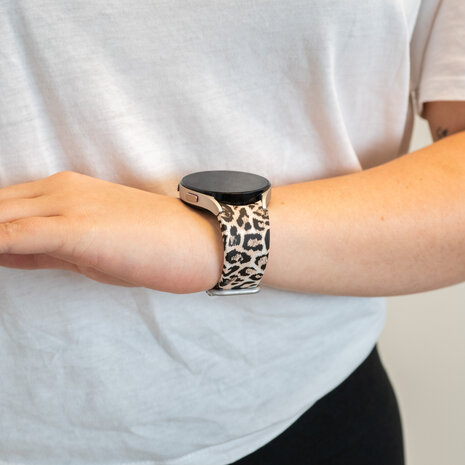 Bandz Bandz Samsung Galaxy Watch 4 40mm siliconen band 'Leopard'