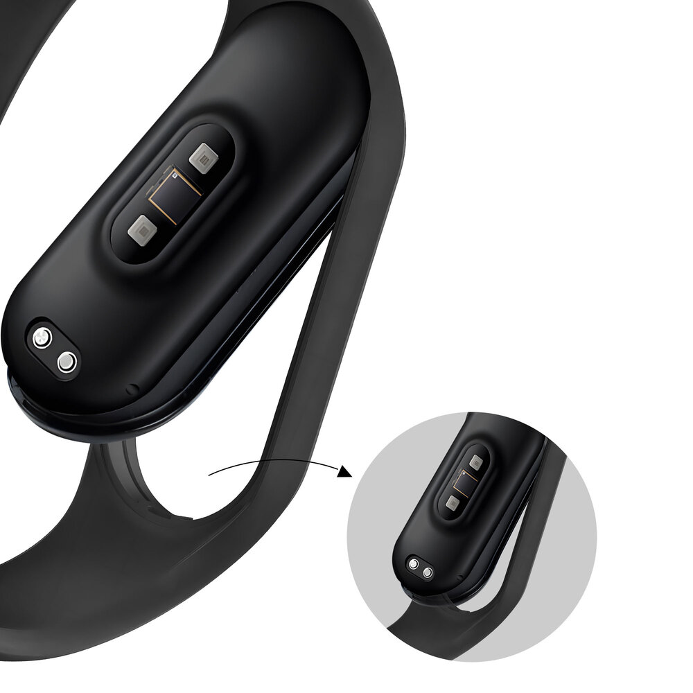 Bandz Bandz Bandz Xaomi Mi Band 6 siliconen band 'Classic' (zwart)