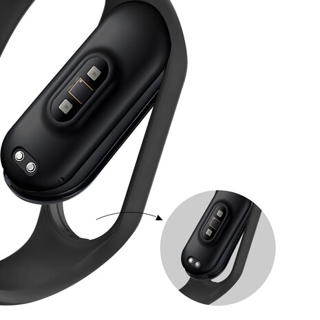 Bandz Bandz Bandz Xaomi Mi Band 6 siliconen band 'Classic' (zwart)