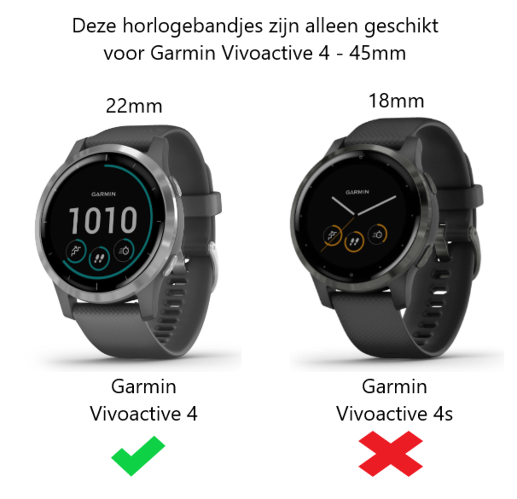 Strap-it® Strap-it Garmin Vivoactive 4 siliconen bandje (oranje)