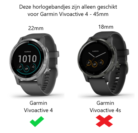 Strap-it® Strap-it Garmin Vivoactive 4 siliconen bandje (blauw)