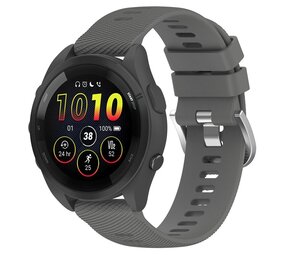 Strap-it® Garmin Forerunner 265 siliconen bandje (donkergrijs)