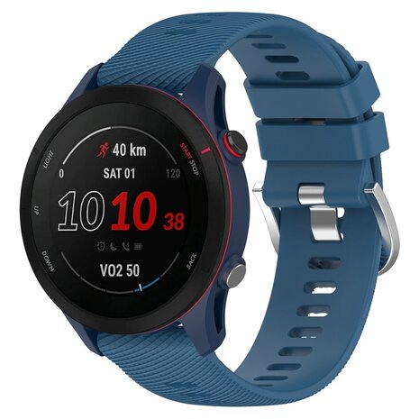 Strap-it® Strap-it Garmin Forerunner 255 siliconen bandje (blauw)