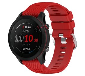 Strap-it® Garmin Forerunner 255 siliconen bandje (rood)