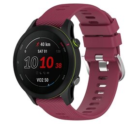 Strap-it® Garmin Forerunner 255 siliconen bandje (wijnrood)