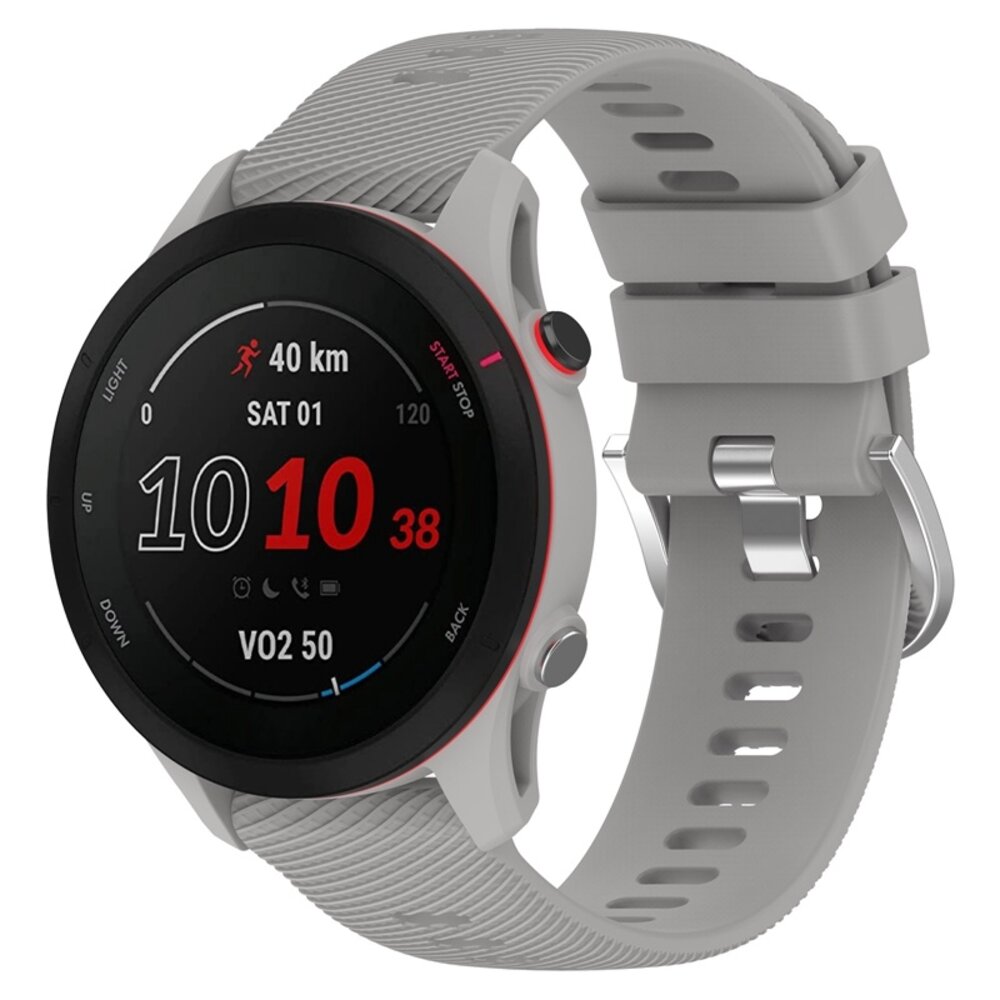 Strap-it® Strap-it Garmin Forerunner 255 siliconen bandje (lichtgrijs)