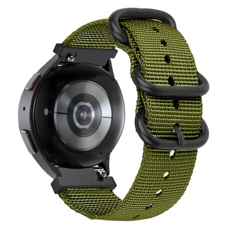 Bandz Bandz Amazfit Active nylon band met gesp (groen)