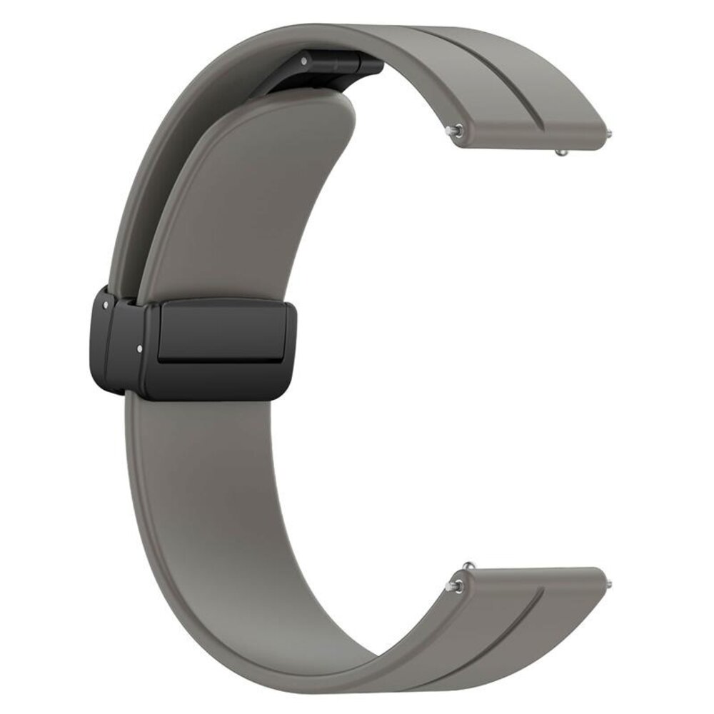 Strap-it® Strap-it Fossil Gen 5e 44mm D-buckle siliconen bandje (donkergrijs)