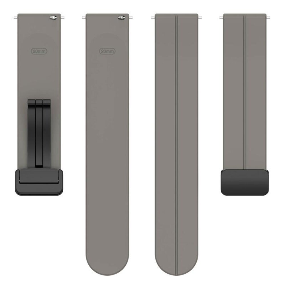 Strap-it® Strap-it Polar Vantage M D-buckle siliconen bandje (donkergrijs)