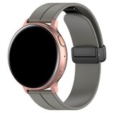Strap-it® Xiaomi Mi Watch D-buckle siliconen bandje (donkergrijs)