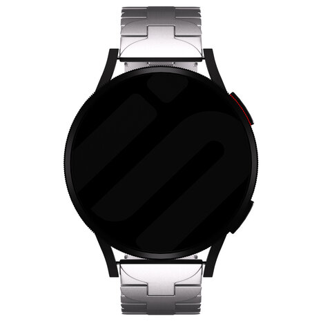 Strap-it® Strap-it OnePlus Watch Butterfly titanium band (zilver)